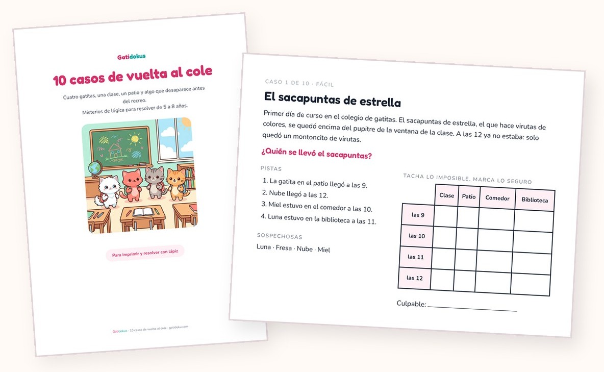 Gatidoku, 10 casos de vuelta al cole